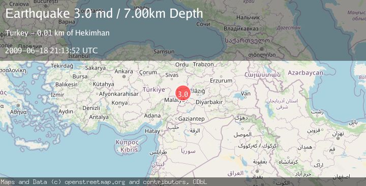 Map of EASTERN TURKEY