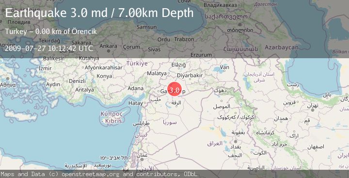 Map of EASTERN TURKEY