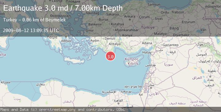 Map of EASTERN MEDITERRANEAN SEA