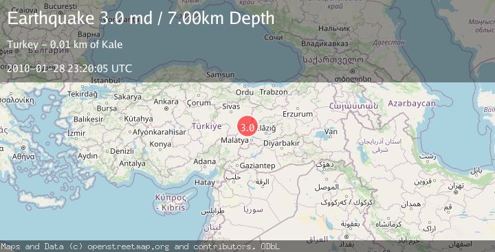 Map of EASTERN TURKEY