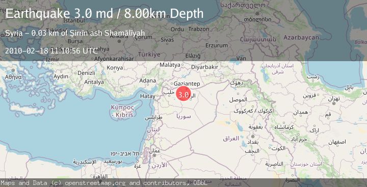 Map of TURKEY-SYRIA BORDER REGION