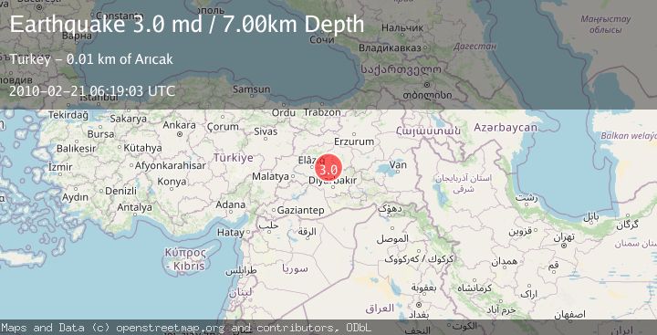 Map of EASTERN TURKEY