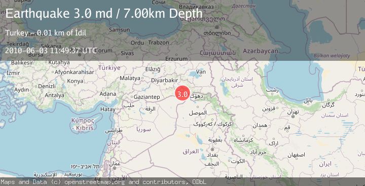 Map of EASTERN TURKEY