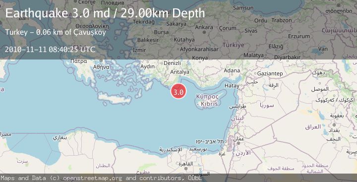 Map of EASTERN MEDITERRANEAN SEA
