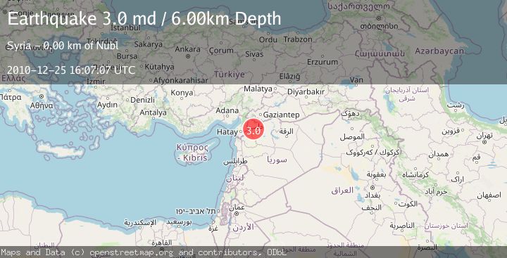 Map of TURKEY-SYRIA BORDER REGION