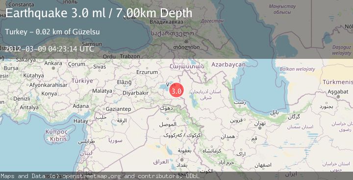 Map of EASTERN TURKEY