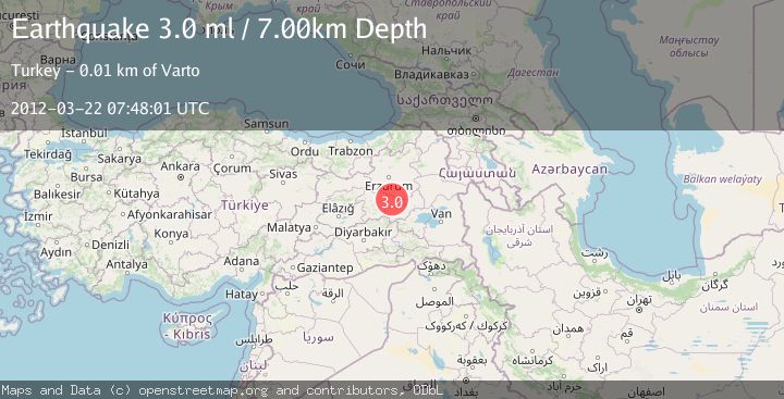 Map of EASTERN TURKEY