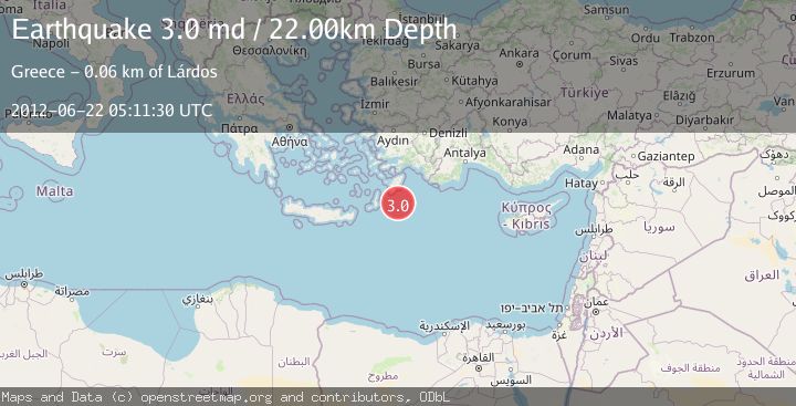 Map of EASTERN MEDITERRANEAN SEA