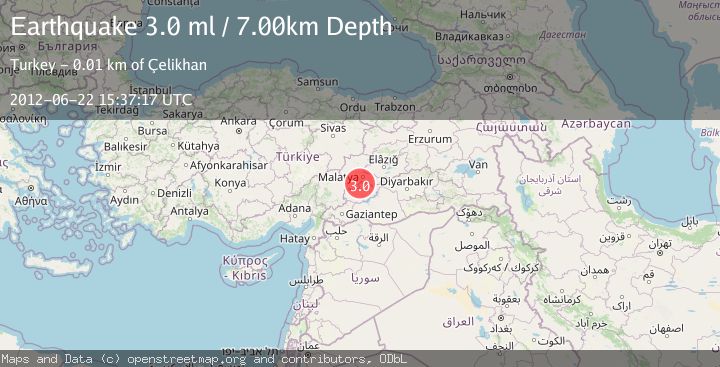 Map of EASTERN TURKEY