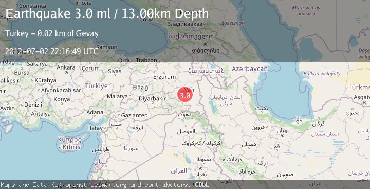 Map of EASTERN TURKEY