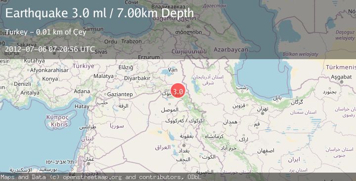 Map of TURKEY-IRAQ BORDER REGION