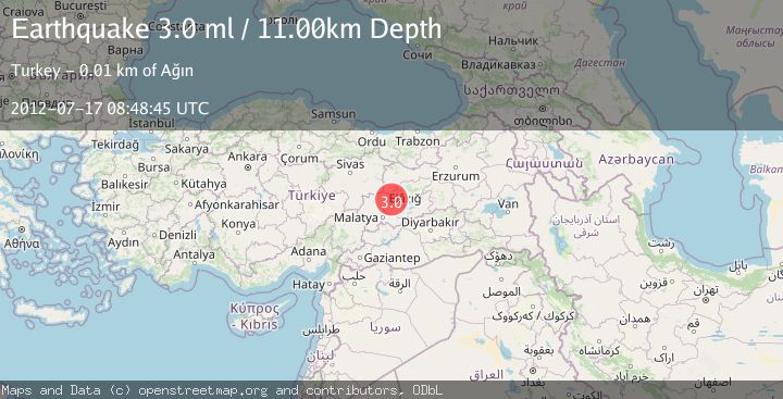 Map of EASTERN TURKEY