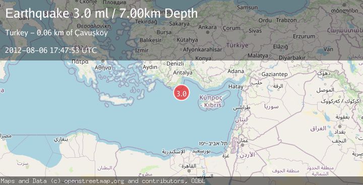 Map of EASTERN MEDITERRANEAN SEA
