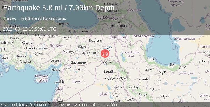 Map of EASTERN TURKEY