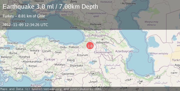 Map of EASTERN TURKEY