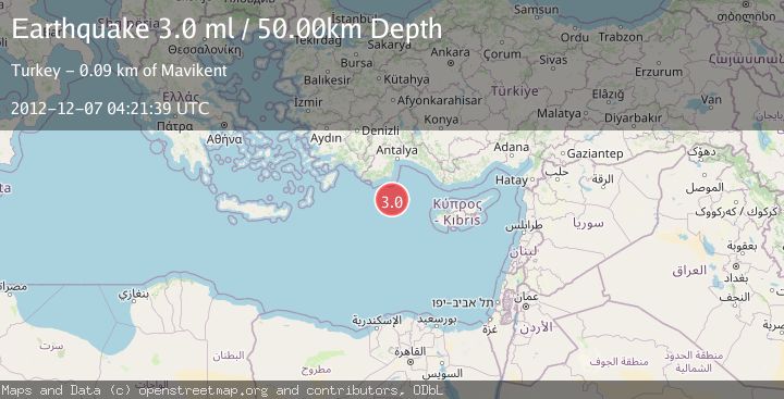 Map of EASTERN MEDITERRANEAN SEA