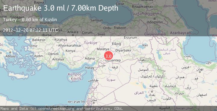 Map of EASTERN TURKEY