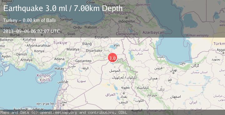 Map of TURKEY-SYRIA-IRAQ BORDER REGION