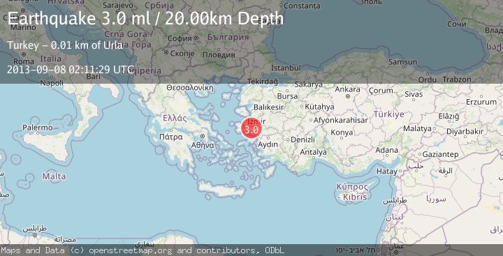 Map of NEAR THE COAST OF WESTERN TURKEY