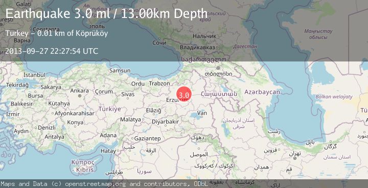 Map of EASTERN TURKEY