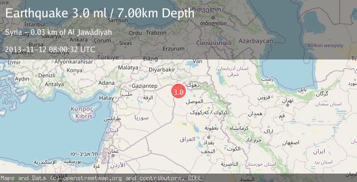 Map of SYRIA-IRAQ BORDER REGION