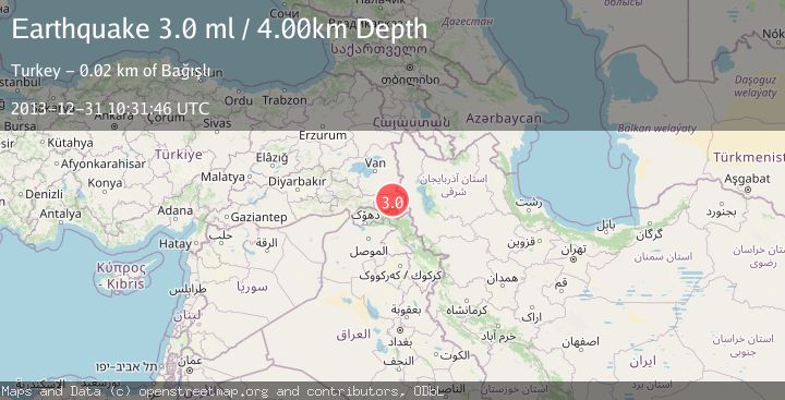 Map of TURKEY-IRAN-IRAQ BORDER REGION
