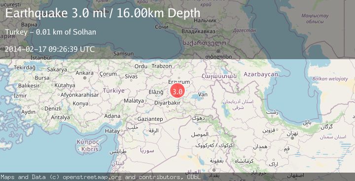 Map of EASTERN TURKEY