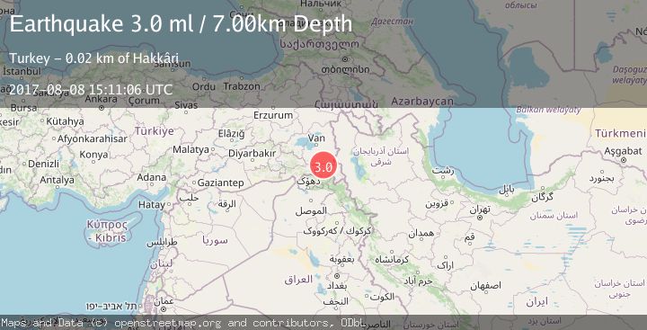 Map of TURKEY-IRAQ BORDER REGION