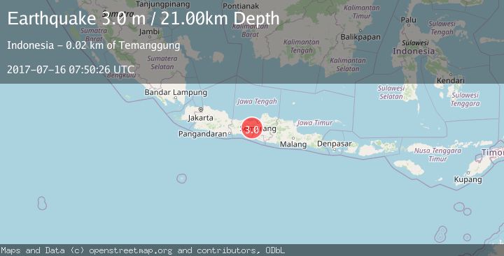 Map of JAVA, INDONESIA