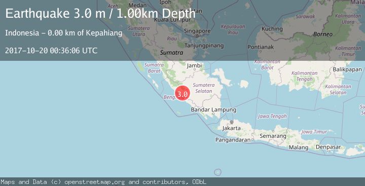 Map of SOUTHERN SUMATRA, INDONESIA