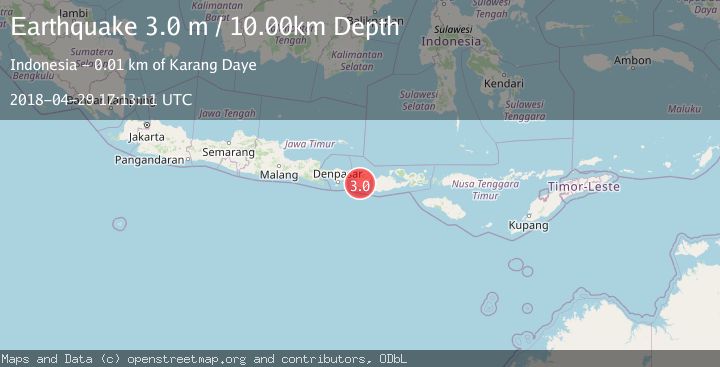 Map of LOMBOK REGION, INDONESIA