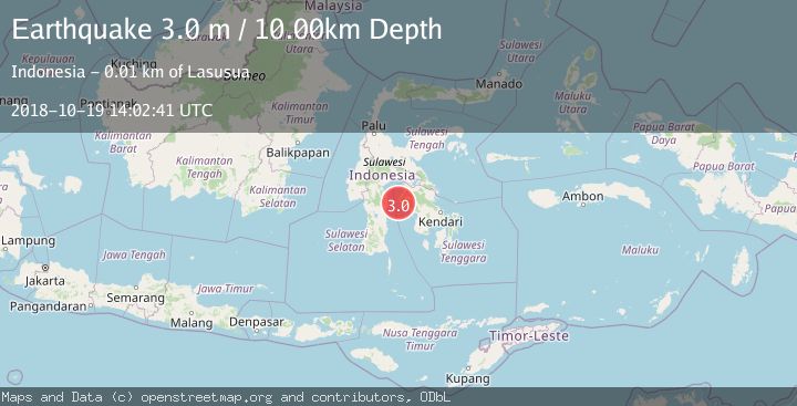 Map of SULAWESI, INDONESIA