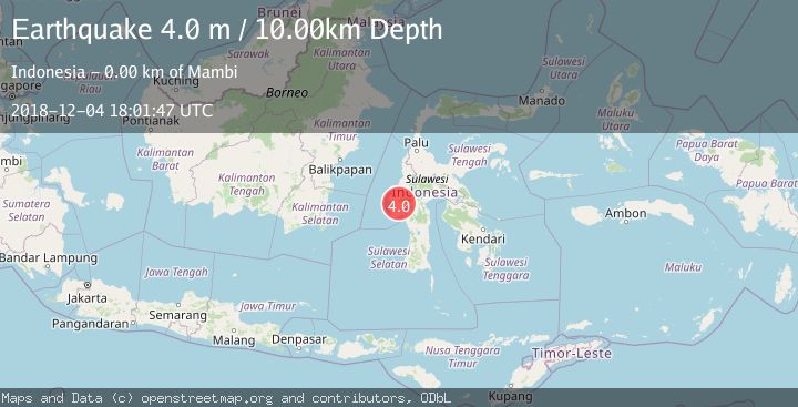 Map of SULAWESI, INDONESIA