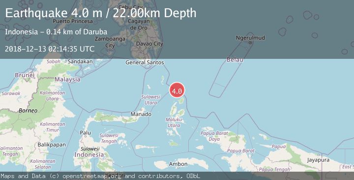 Map of NORTH OF HALMAHERA, INDONESIA