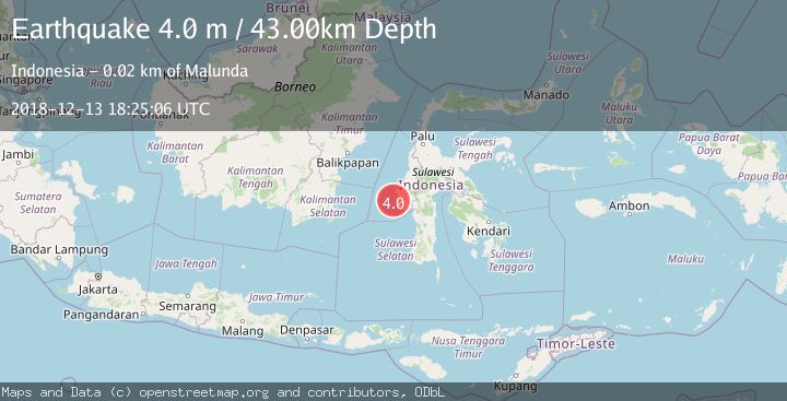 Map of SULAWESI, INDONESIA