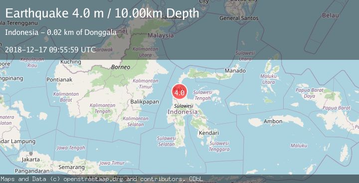 Map of MINAHASA, SULAWESI, INDONESIA