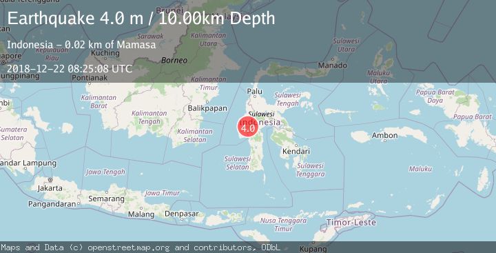 Map of SULAWESI, INDONESIA