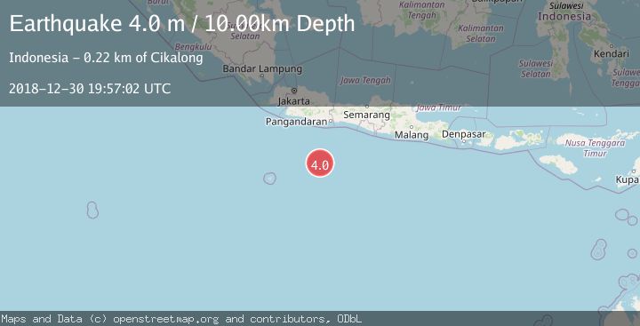 Map of SOUTH OF JAVA, INDONESIA