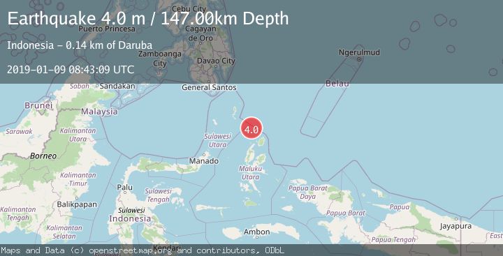 Map of KEPULAUAN TALAUD, INDONESIA