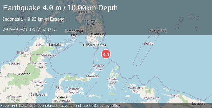 Map of KEPULAUAN TALAUD, INDONESIA