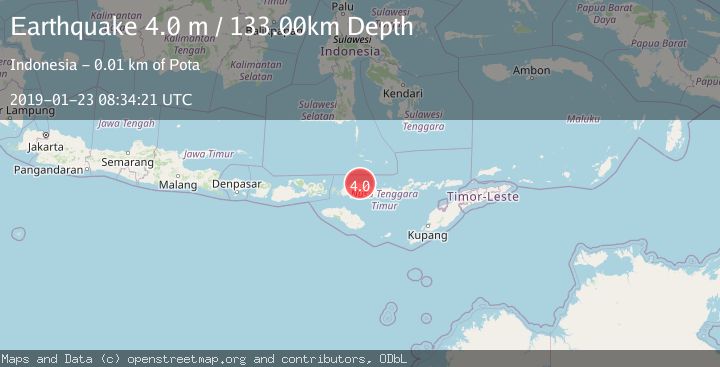 Map of FLORES REGION, INDONESIA