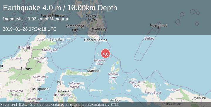 Map of KEPULAUAN TALAUD, INDONESIA