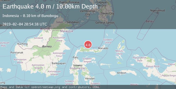 Map of MINAHASA, SULAWESI, INDONESIA