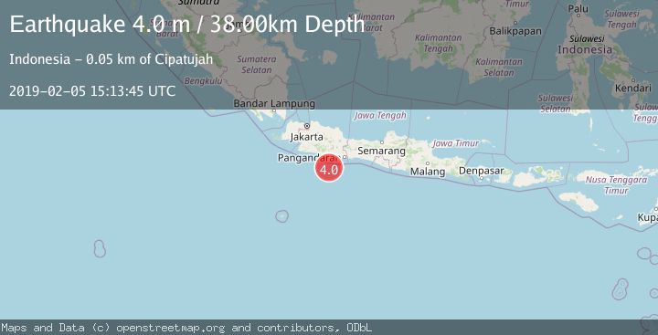 Map of JAVA, INDONESIA