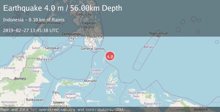 Map of KEPULAUAN TALAUD, INDONESIA