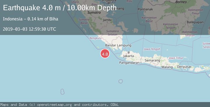 Map of SOUTHWEST OF SUMATRA, INDONESIA