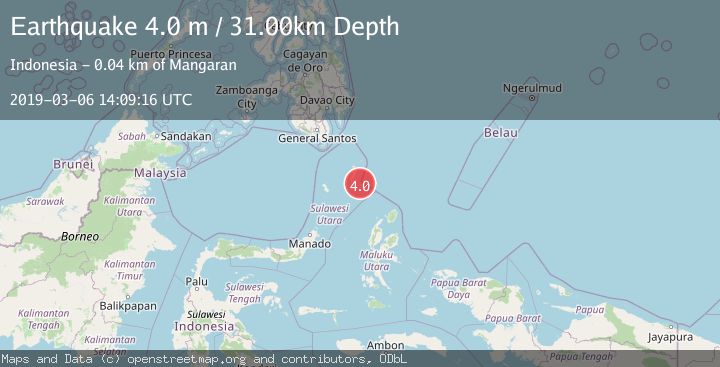 Map of KEPULAUAN TALAUD, INDONESIA