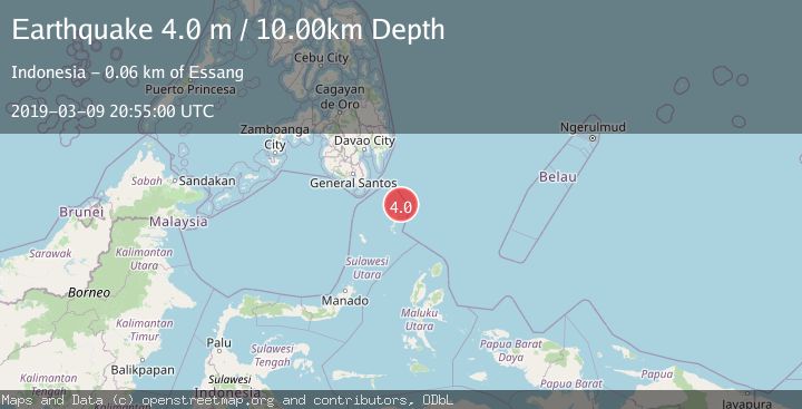 Map of KEPULAUAN TALAUD, INDONESIA