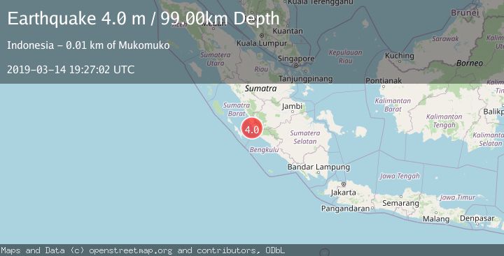 Map of SOUTHERN SUMATRA, INDONESIA