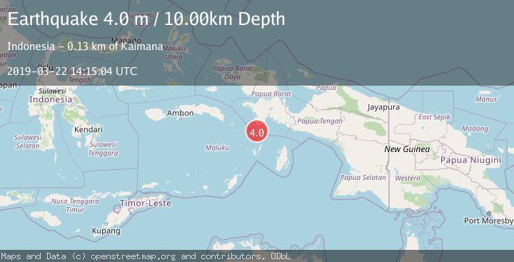Map of NEAR S COAST OF PAPUA, INDONESIA